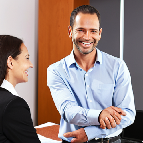 Home 6 **Image:** A friendly "asesor" (advisor) shaking hands with a smiling entrepreneur in a modern office. Stacks of legal documents are neatly organized in the background. Emphasis on trust and partnership.
**Prompt:** A warm scene depicting a trusted advisor and a business owner collaborating on legal and financial matters in a bright, contemporary setting. Focus on the human connection and professional expertise.