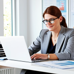 세무사 자격증으로 가능한 업종 - Independent Tax Advisor**
"A professional tax advisor, fully clothed in business casual attire, wor...